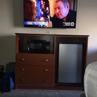 Refrigerator microwave and large TV at Best Western Lexington