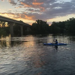 Kayaking at sunset under the Colonial Parkway bridge to Jamestown Island is filled with beauty and learning about the James River watershed