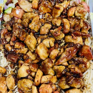 Chicken Teriyaki over Rice platter