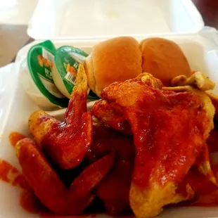 Hot lemon pepper wing combo