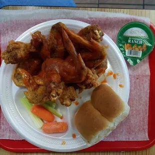 a tray of food