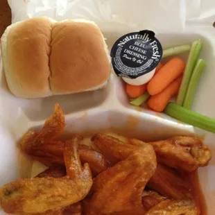 4 whole hot wings