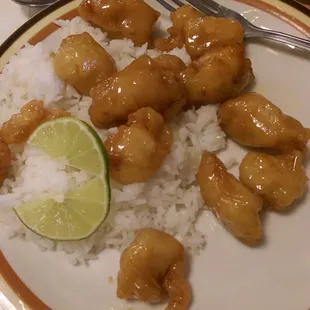 This is my fav dish! Lemon chicken, cant beat it.