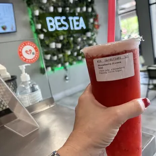 Tried the strawberry tea