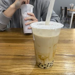 Taro (left)  Brown Sugar (right)