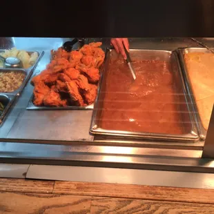 More of the line - Chicken Pot Pie, Country Style Steak, and Fried Chicken