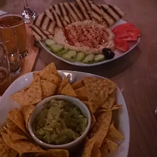 Homemade Guacamole and Hummus! Made with love and served with love.. enjoy the taste! non of the packaged stuff..