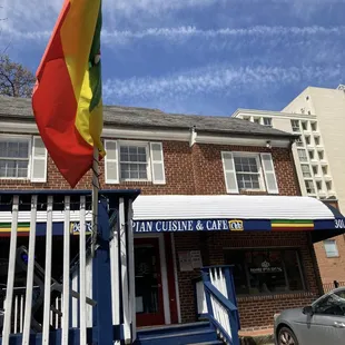 Outside restaurant
