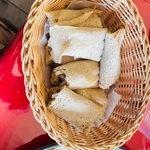 Freshly cooked Injera bread