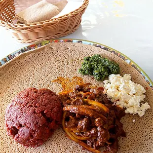 a plate of food on a table
