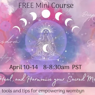 Ladies!! FREE Mini Course on your Menstrual Cycle!