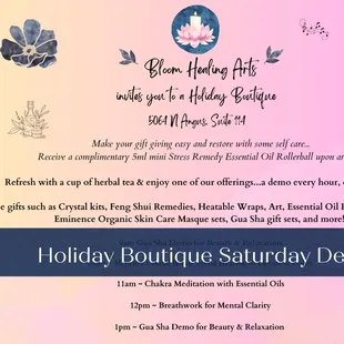 Holiday Boutique with FREE Offerings!