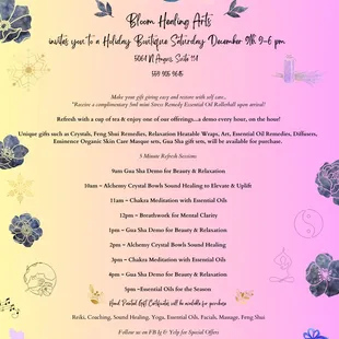 Check out our Holiday Boutique Sat Dec 9th!