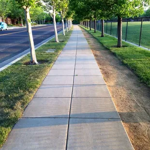 Walkway on the perimeter of the park