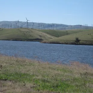 The reservoir and landscape from the trail