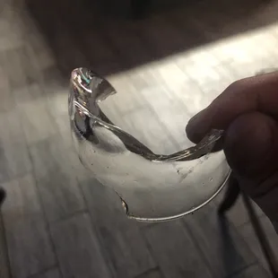 Broken glass I slipped on.