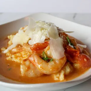 Prawns and Polenta