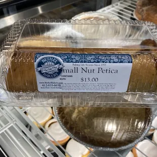 a loaf of bread in a plastic container