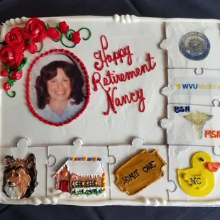Retirement Cake,  created by Bethel Bakery