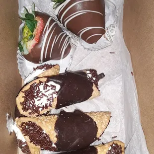 Chocolate Covered Strawberries and mini Betholi!!