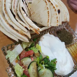 Labneh with pita bread