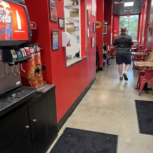 Hallway after order bar