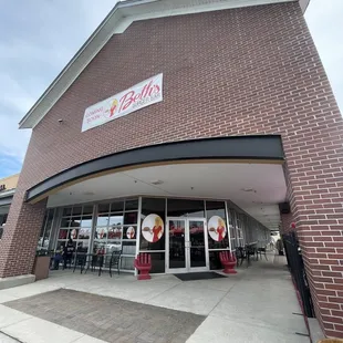 Outside front of restaurant