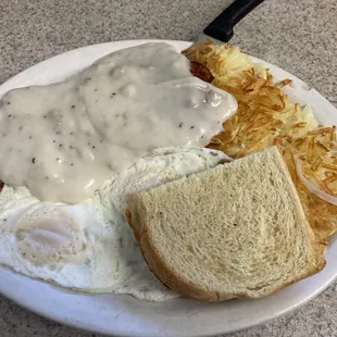 Chicken Country Fried Steak &amp; Eggs