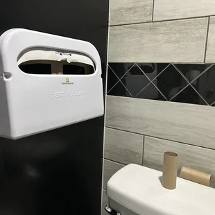 provided me no toilet cover or paper