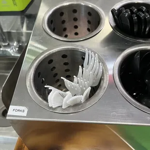 Silverware upside down