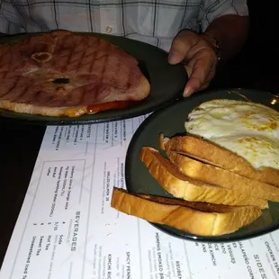 Huge ham steak that was quite delicious