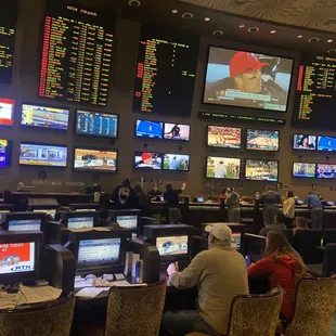 About 12 seats for the Racebook . Not at all the high class image I used to associate with MGM