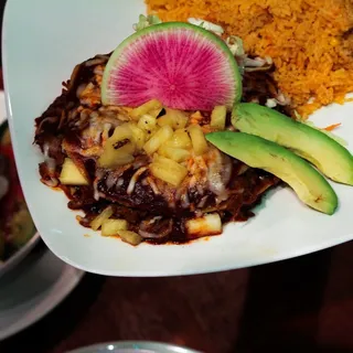 Al Pastor Enchiladas