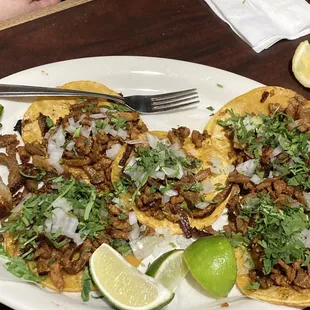 Al Pastor mini tacos.