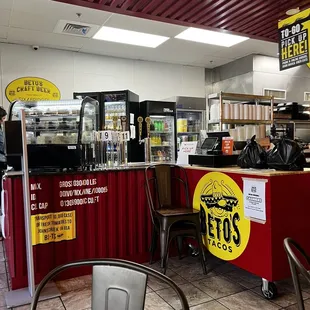 the interior of a restaurant