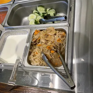 a variety of food items