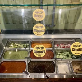Fantastic salsa bar
