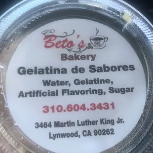 a close up of the label