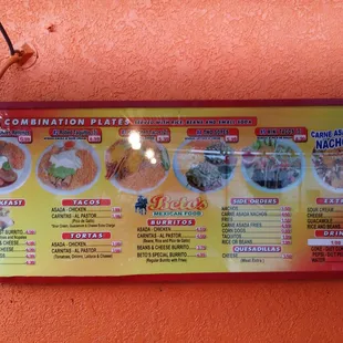 the menu