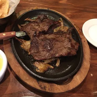 Sizzling steak