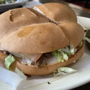 Torta Steak fresh bread and ingredients. Flavorful meat.