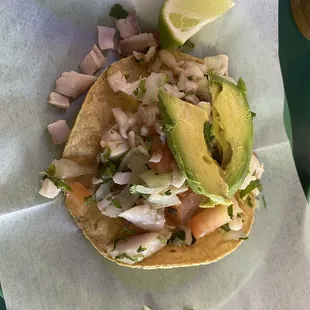 Ceviche tostada