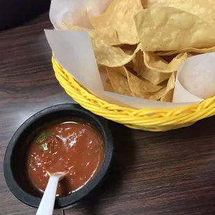 Chips and salsa (not a fan in the morning)