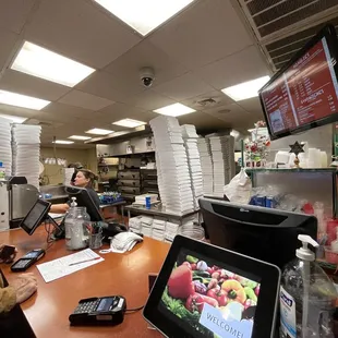 a woman ordering food