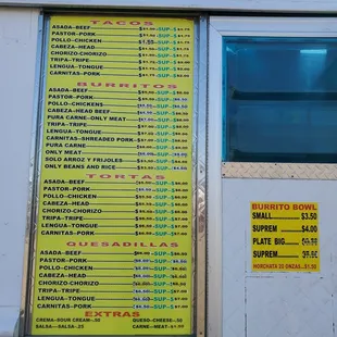 *Nuevos precios *Burrito bowls