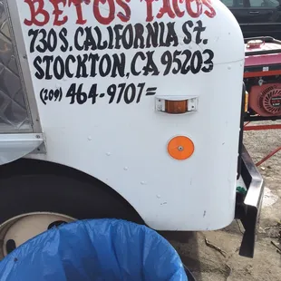 the side of the truck