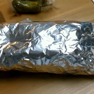 I'll just show you the foil wrap. No burrito for you.