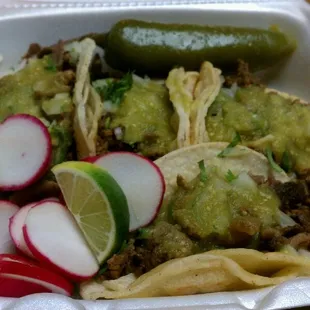 4 Carne Asada Tacos!