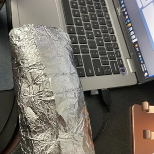 California burrito (baby)...look at how small that 15" laptop looks next to it!