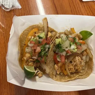 Fajita tacos with chicken